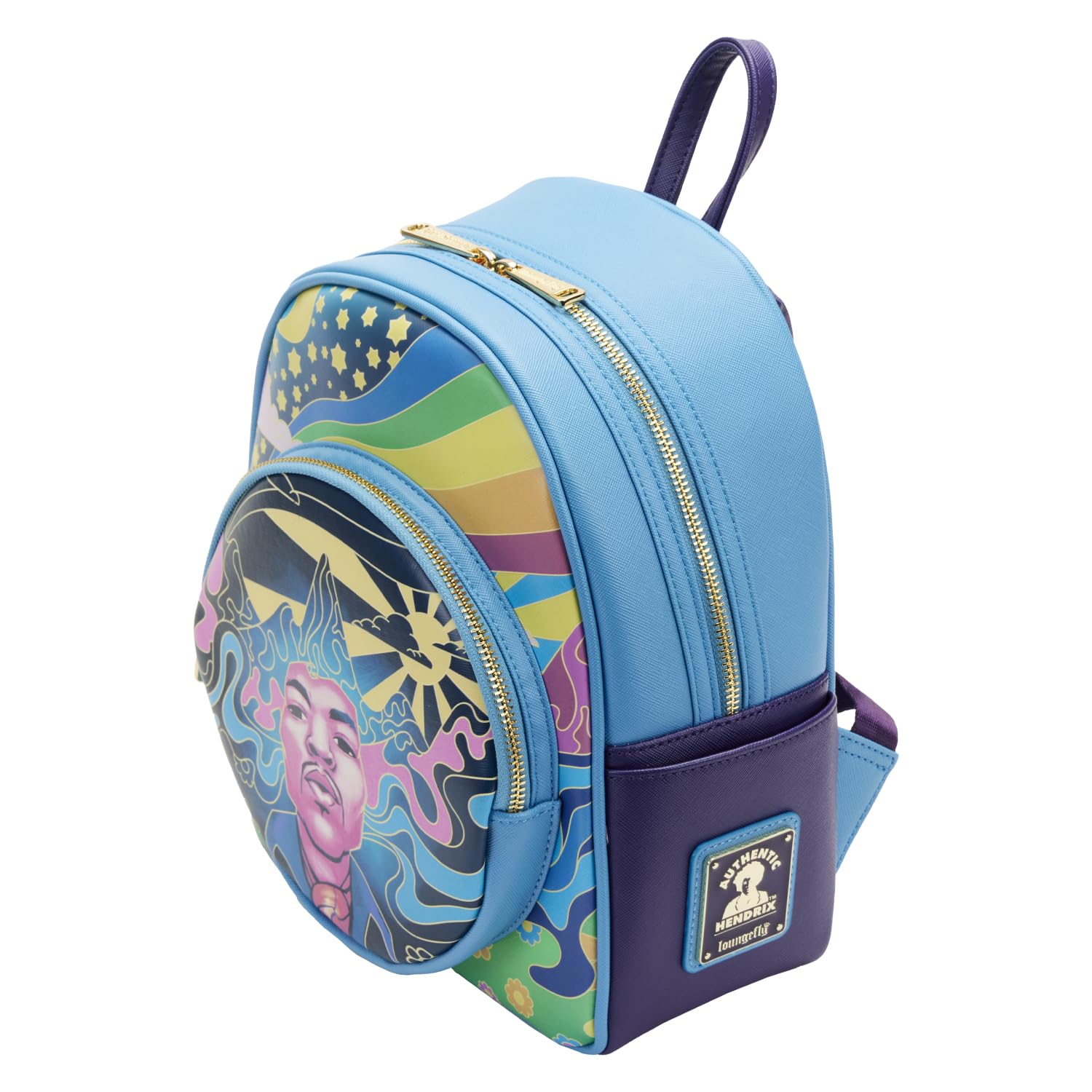 Loungefly Blinged out Jimi Hendrix Psychedelic Landscape Zip MINI Backpack Amazon.com: Loungefly Jimi Hendrix Psychedelic Landscape Zip  main image 3