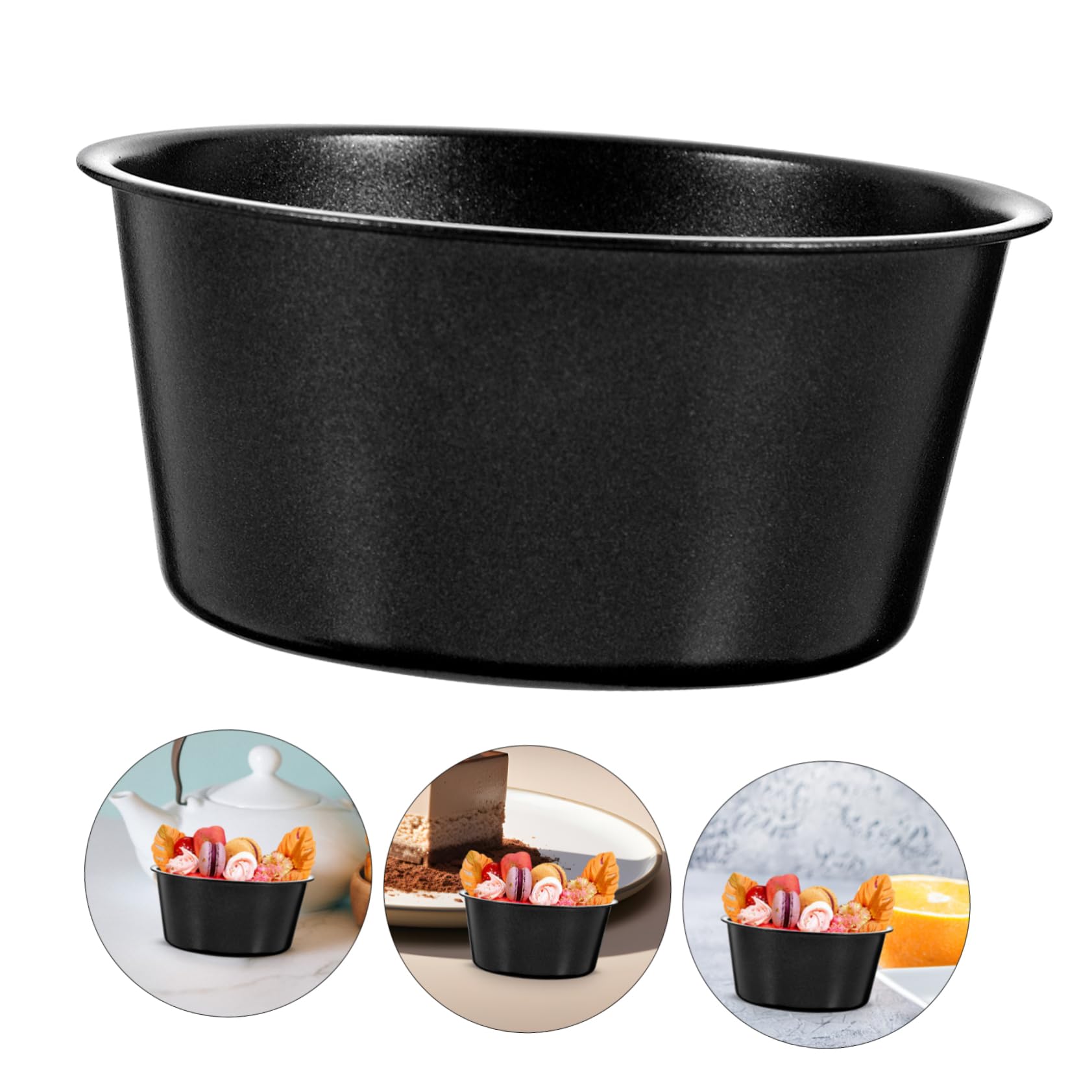 Ciieeo 5 Sätze Runde Muffinform Teilig Aus Kohlenstoffstahl Antihaft Backform Für Pudding Muffins Und Kuchen Für Desserts Und Kreative Backprojekte 3 Stück * 5