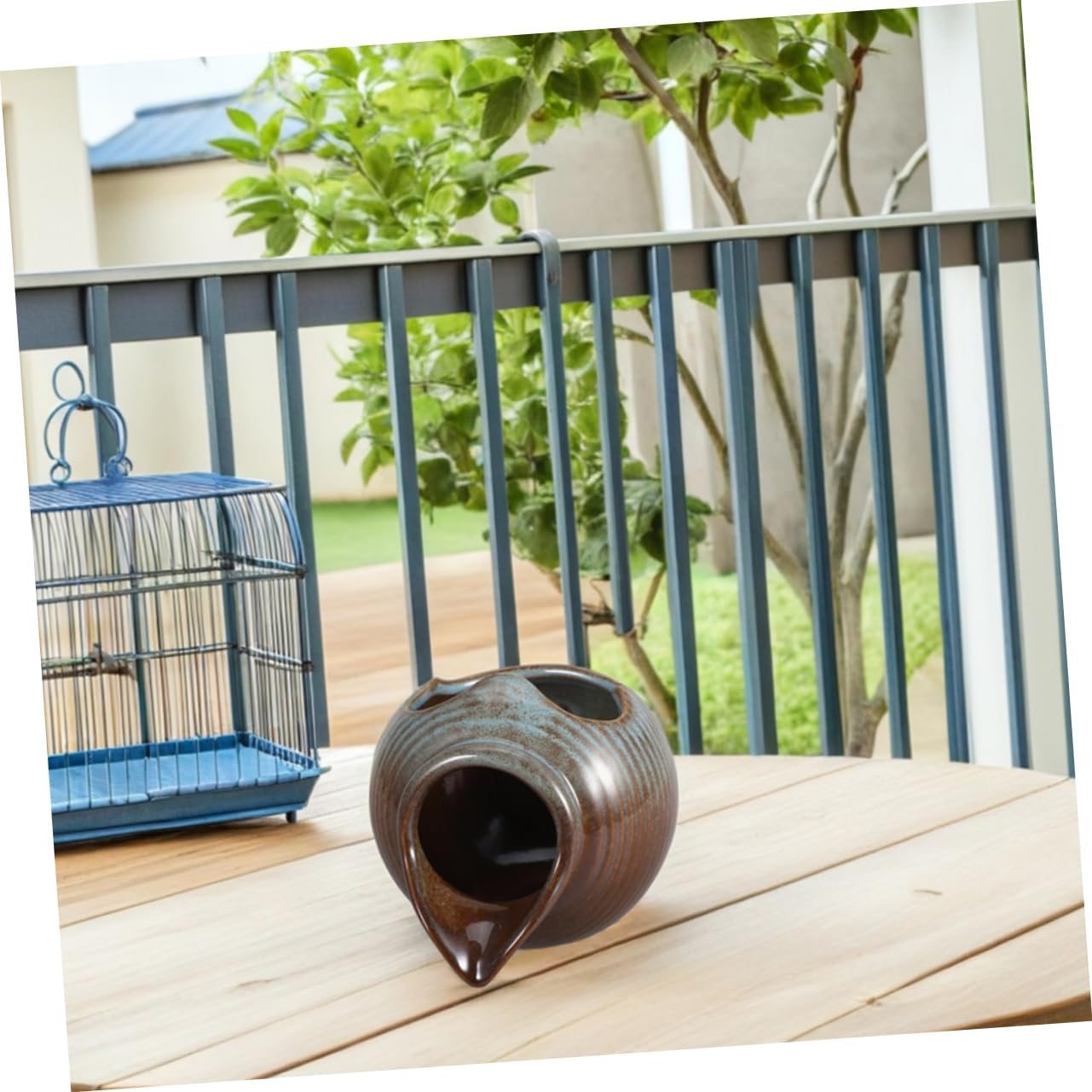 Ceramic Water Fountain Pot for Garden Decoration Indoor Outdoor Water Feature with Continuous Flow for Fish Tanks Patios and Home Decor