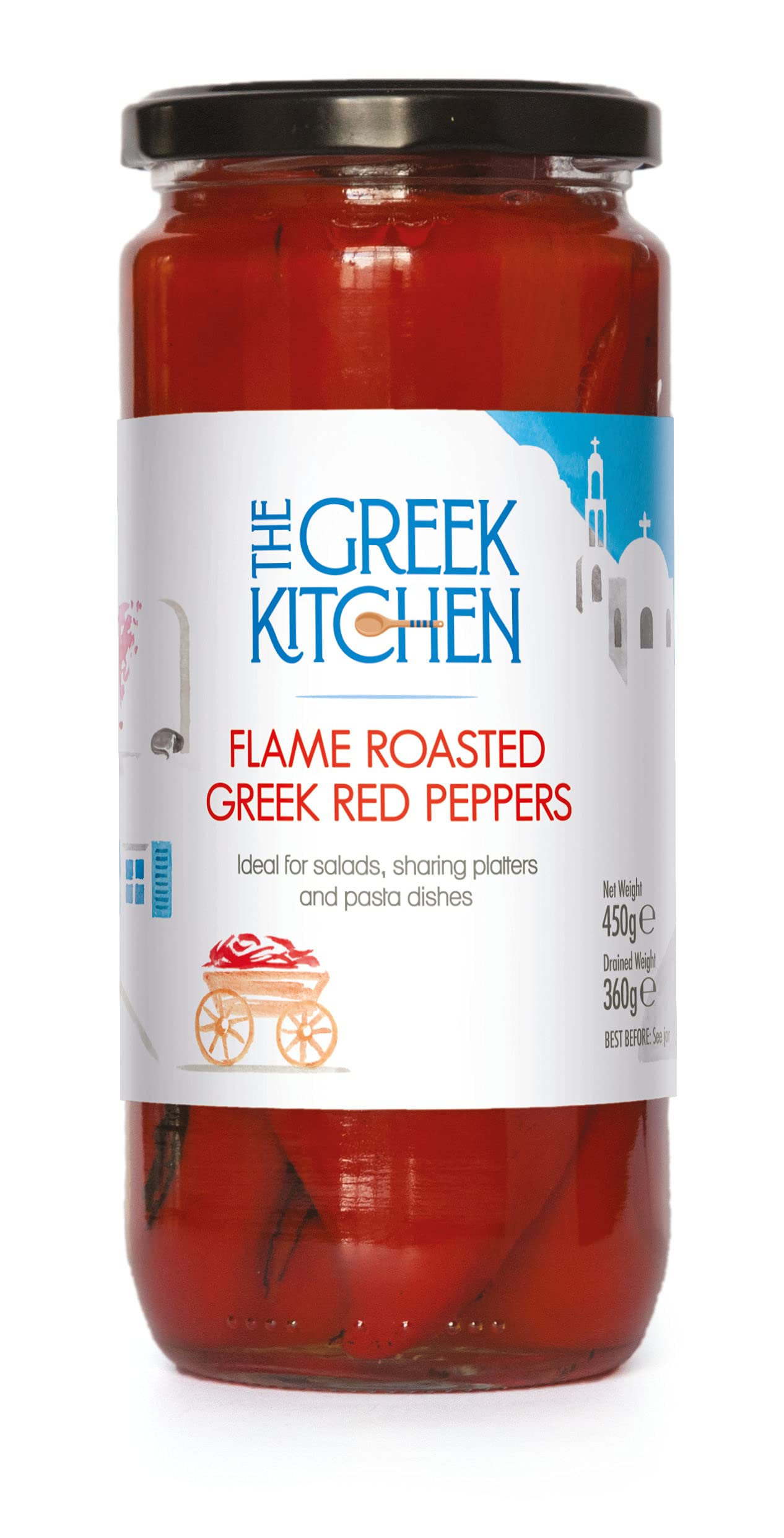 The Greek Kitchen Flame Roasted Red Peppers 360g