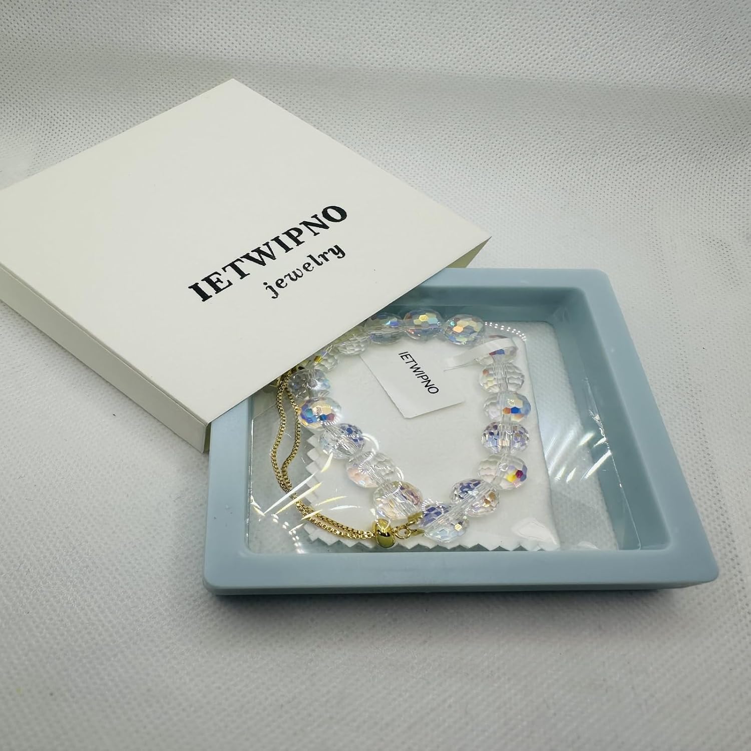 New Designed Iridescent Crystal Beaded Bracelet with Dangling Charms And Women's Gifts.The Sugar Austrian Crstal Bracelet is a Delicate Gorgeous Bracelet for Lady With Adjustable Elasticity