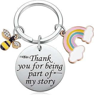 Kvekstio Thank You Appreciation Gifts for Teacher, Best Teachers Retirement Thank You Keyring Present, End-of-Term Keychains Gift for Teachers