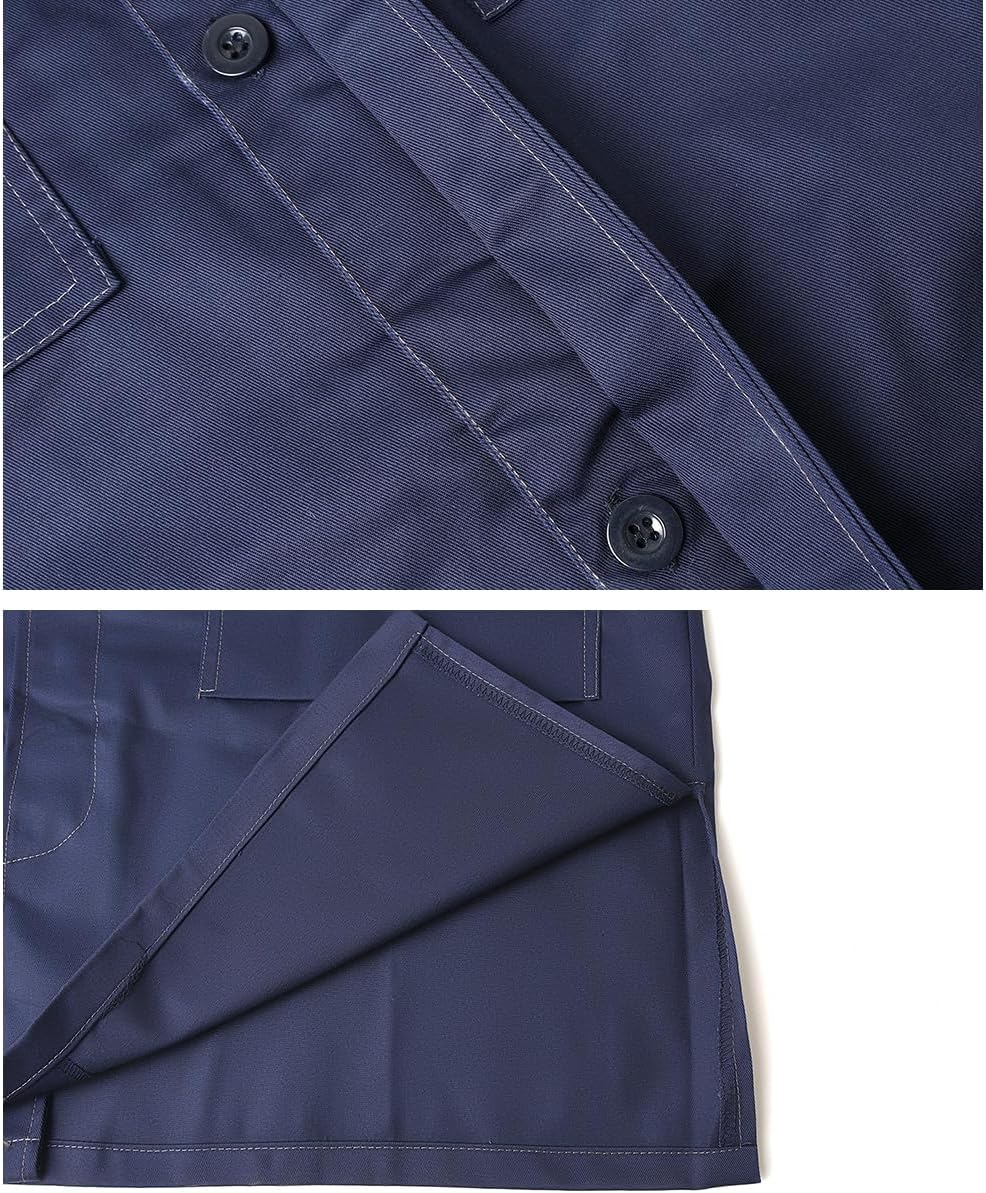 Mens Laboratory Coat DIY Workshop Long Jacket Warehouse Workwear Overcoat Adult Lab Coat - Image 8