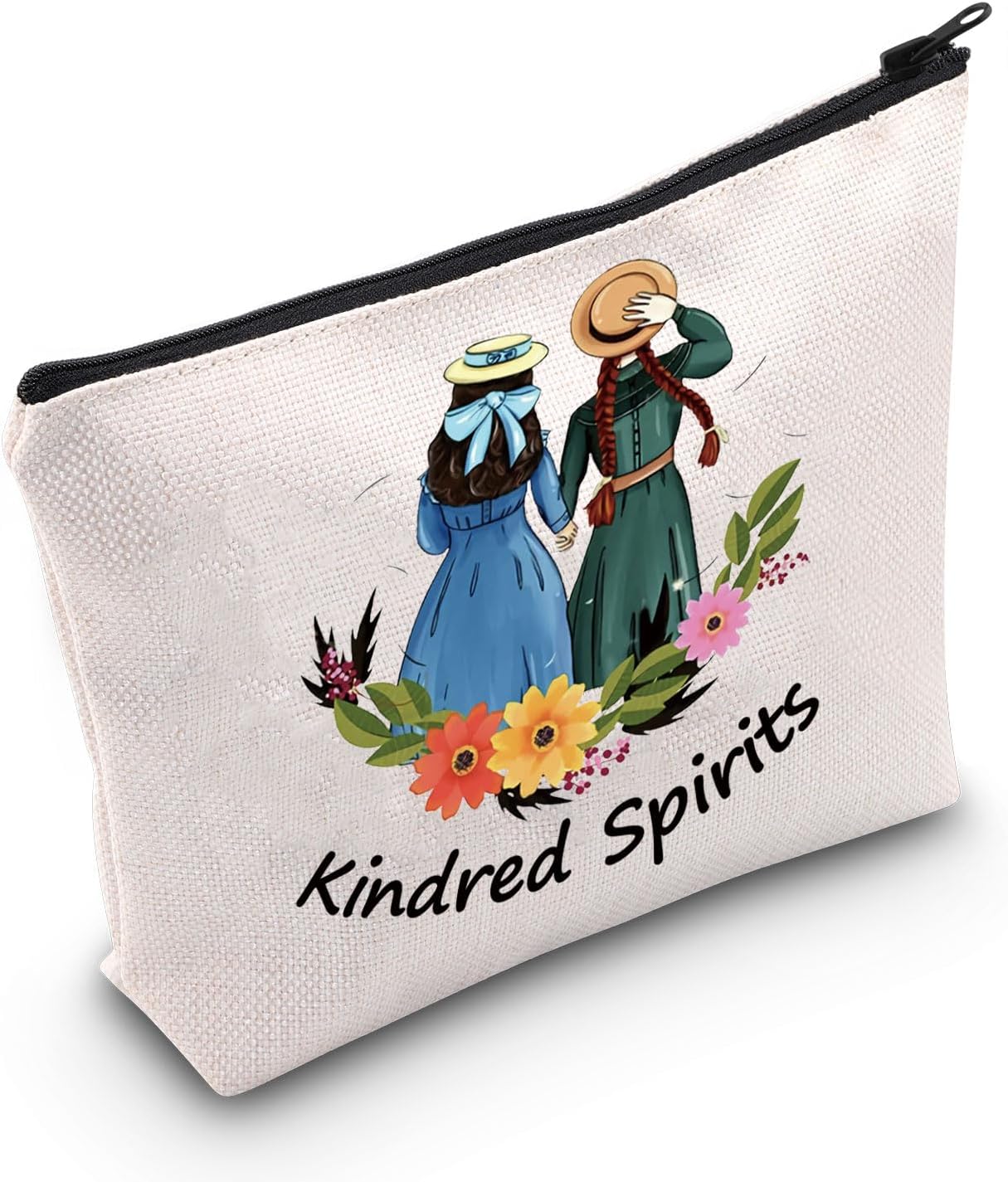 POFULL Kindred Spirits Cosmetic Bag Anne Green Gift Book Lover Gift Friendship Makeup Bag (Kindred Spirits)