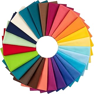 30 bunte Baumwollstoff-Quadraten (25x20 cm) zum Nähen – Ideal für Patchwork, DIY, Quilting, Handarbeit mit Kindern & kreative Projekte