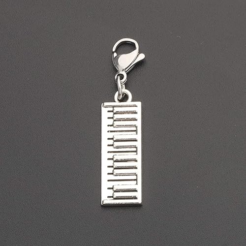 Miniatura 3 de CHOORO Piano Teclado Colgante Llavero Piano Cremallera Pull Music Joyería Regalo para PianistaPiano MaestroAmantes de la Música