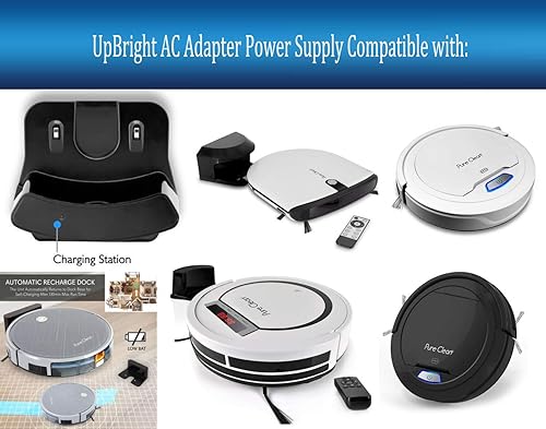 Miniatura 2 de UpBright Adaptador de 19 V CACC compatible con Pyle Pure Clean PUCRC62 PUCRC90 PUCRC660 Batería 14.4V 850mA Robot Inteligente Mini Aspirador