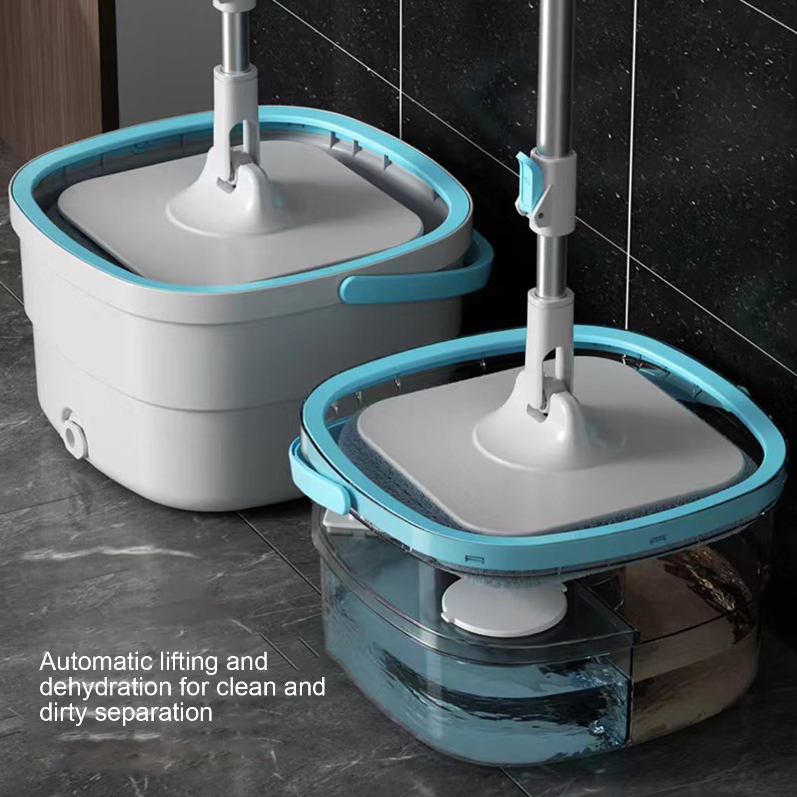 Juego de Fregona de Suelos y Cubo Utensilios De Limpieza del Hogar para | Juego De Fregona Cubo Y Escurridor Para Suelos de Madera, Dormitorio, Baño, Estudio,
