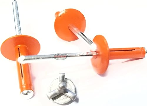 Miniatura 7 de Remaches explosivos blancos de 316 "Mandril de aluminio de cabeza grande de tres pliegues .040 - .354 Grip Range Fastener