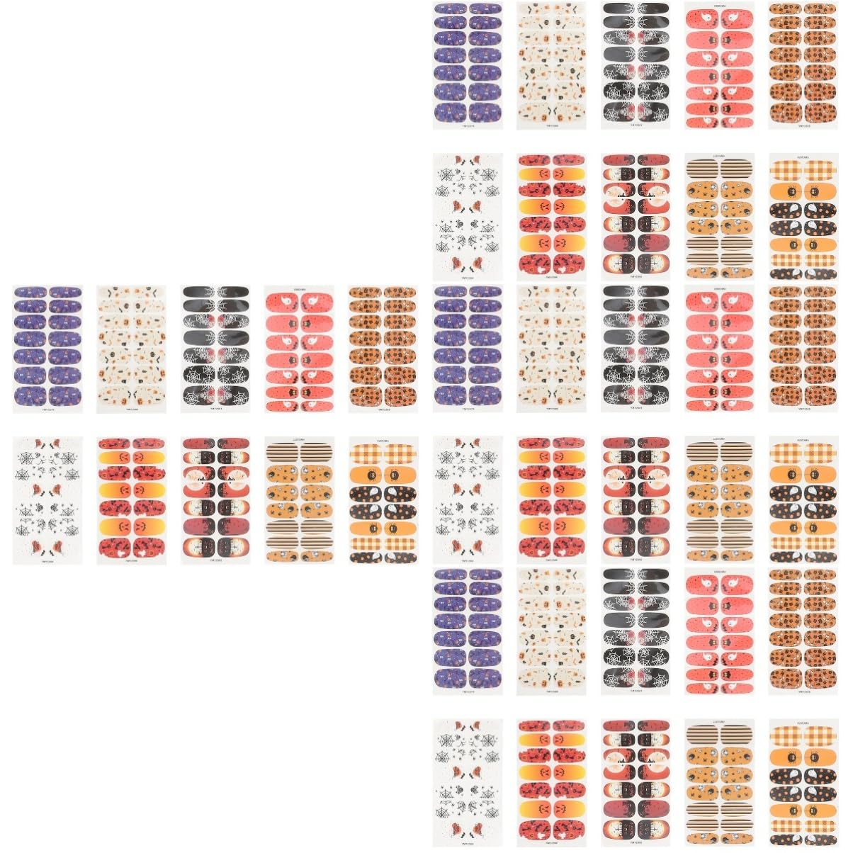 Didiseaon 4 Set Adesivi Per Unghie Di Halloween Impugnature Porta Appassionato Di Foto Decorazione Per Abbigliamento Da Gioco Di Ruolo Vestire Adesivi Etichetta All'aperto 10 Fogli*4