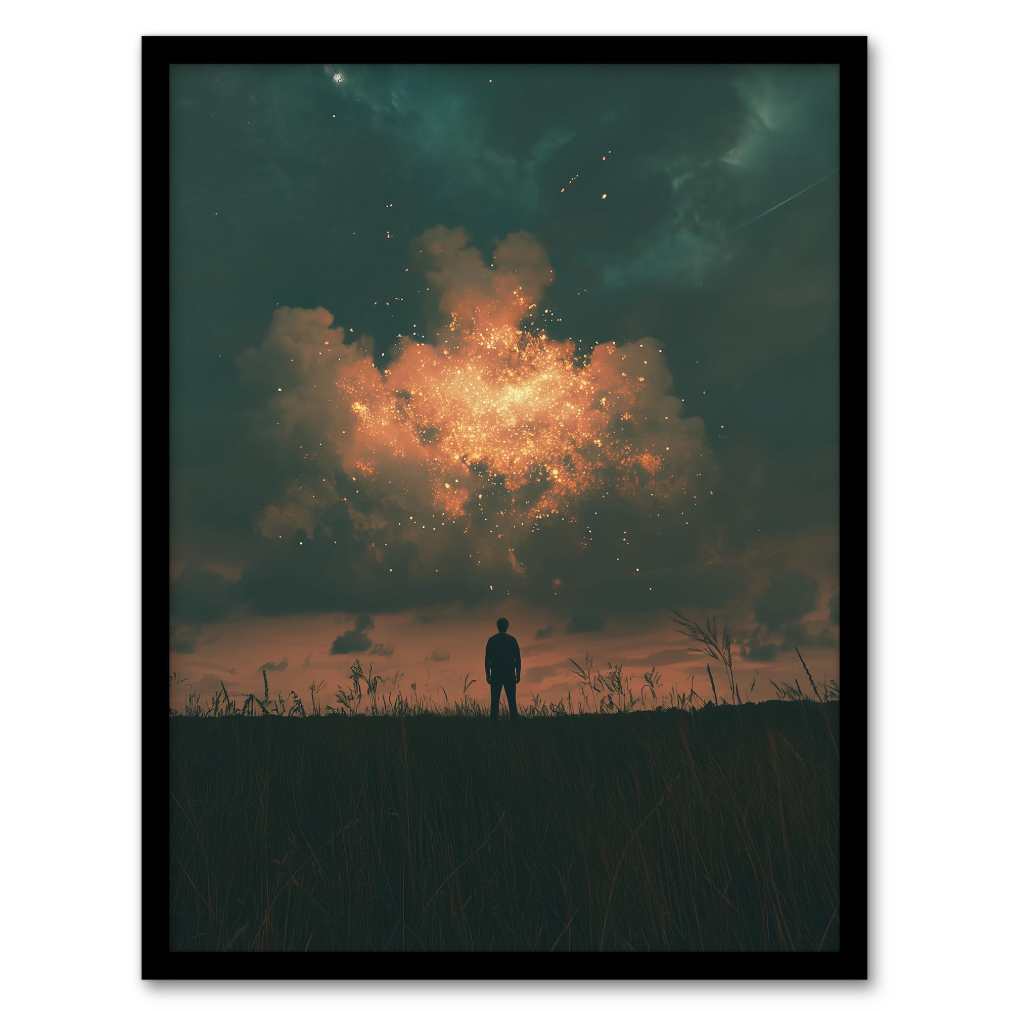 B&Q -  Believe In Magic Dreamy Firefly Cloud Magical Sky Wall Art PrintA4 Size
