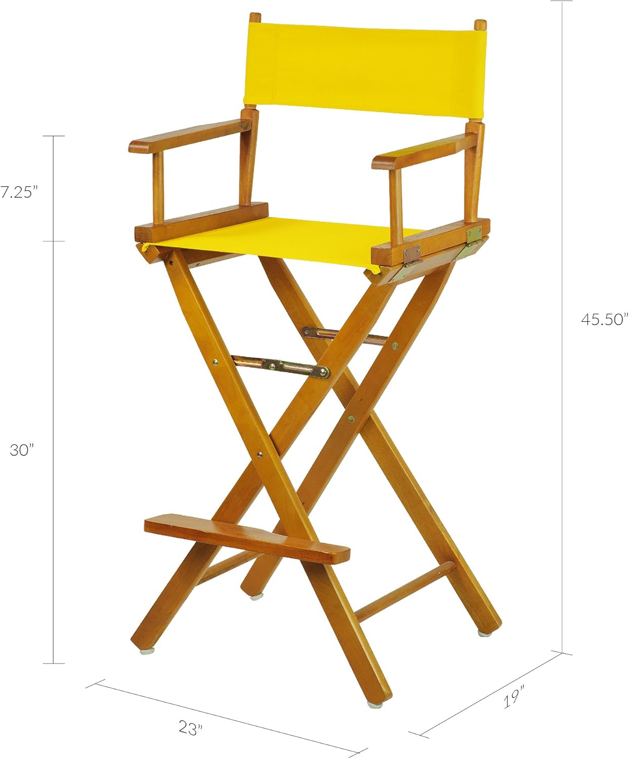 Casual Home 230-05/021-34 Director Chair 30" - Bar Height Honey OakFrame/Gold Canvas