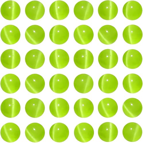 8mm Olive Green Cat Eye 100Pcs Beads