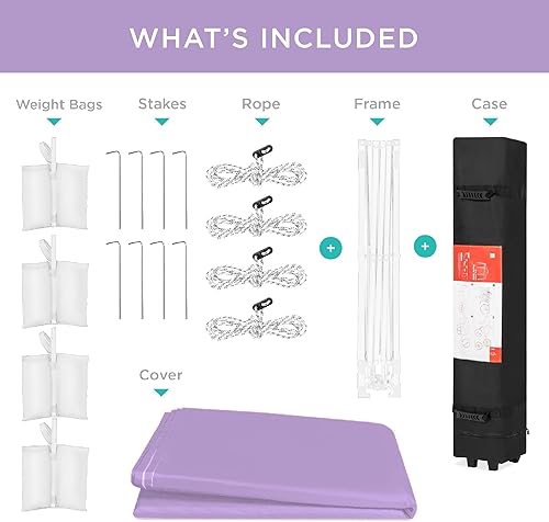 Miniatura 66 de Best Choice Products Carpa Toldo Desplegable de 10x10 pies para Instalación de 1 Persona, Refugio Portátil Instantáneo con Botón de 1 Toque