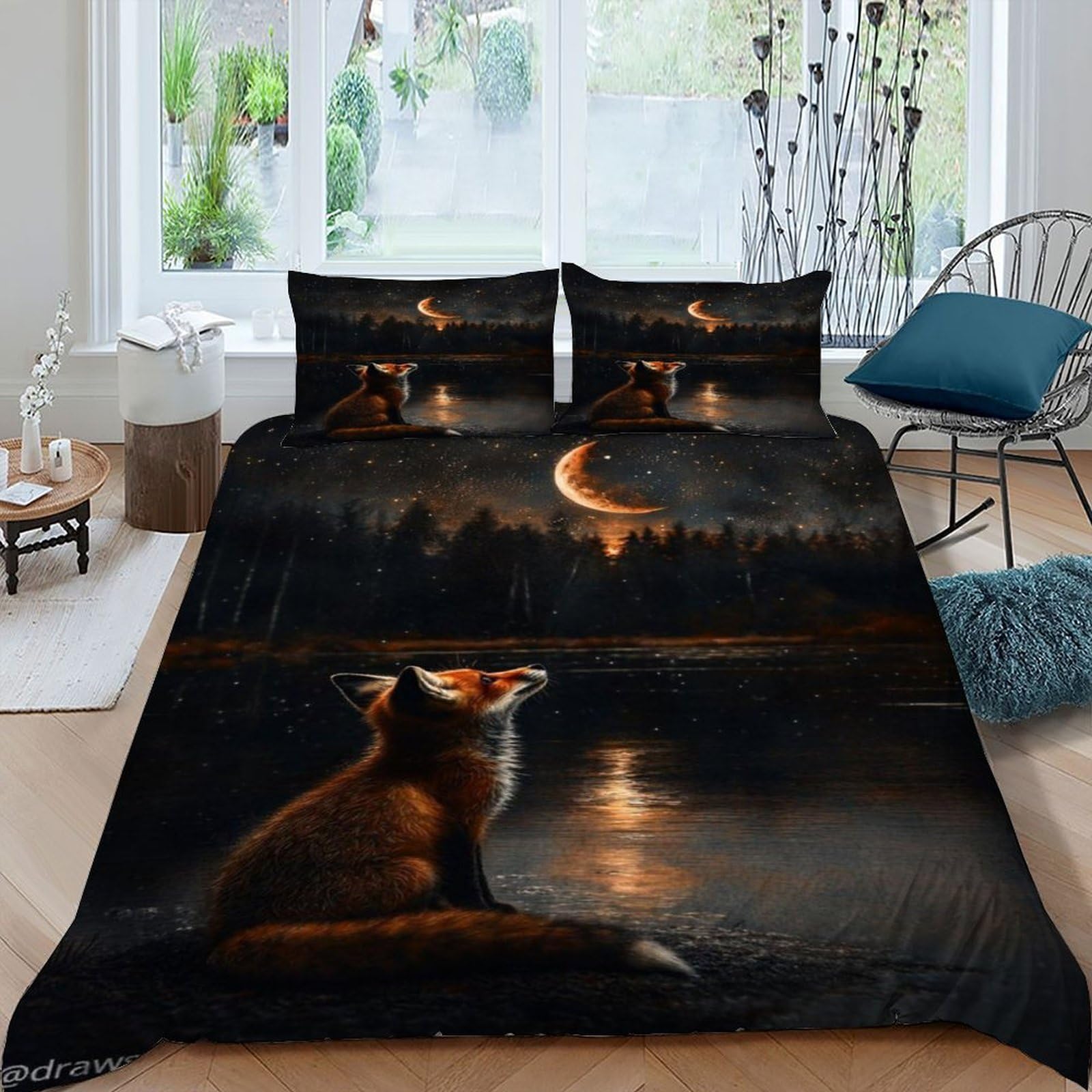 Linge de lit microfibre adulte Dreamy Forest pour décorer la chambre King