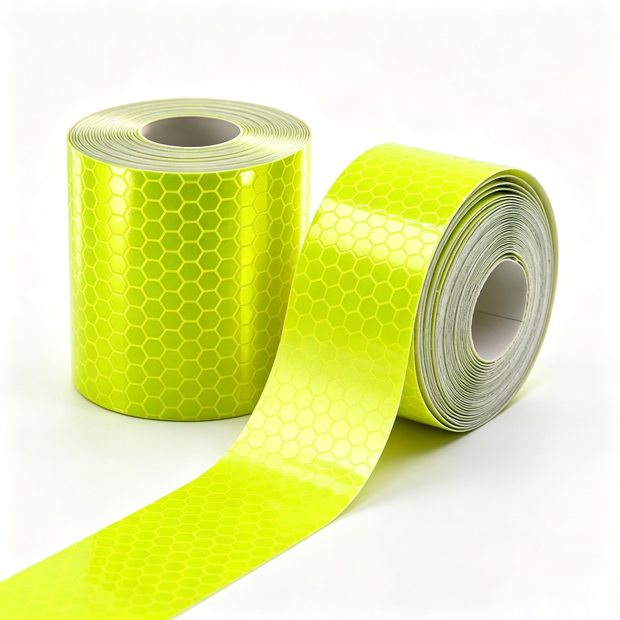Yellow Fluorescent Reflective Tape High Visibility Warning Hazard Tape