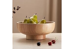 Capacious Wood Stone Fruit Bowl, Kitchen Counter's Best Mate