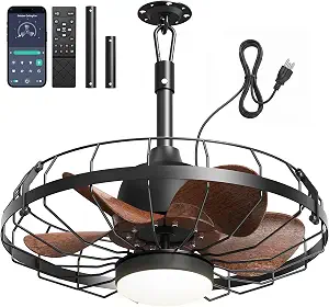 20-inch Weatherproof Outdoor Ceiling Fan with Light and Remote