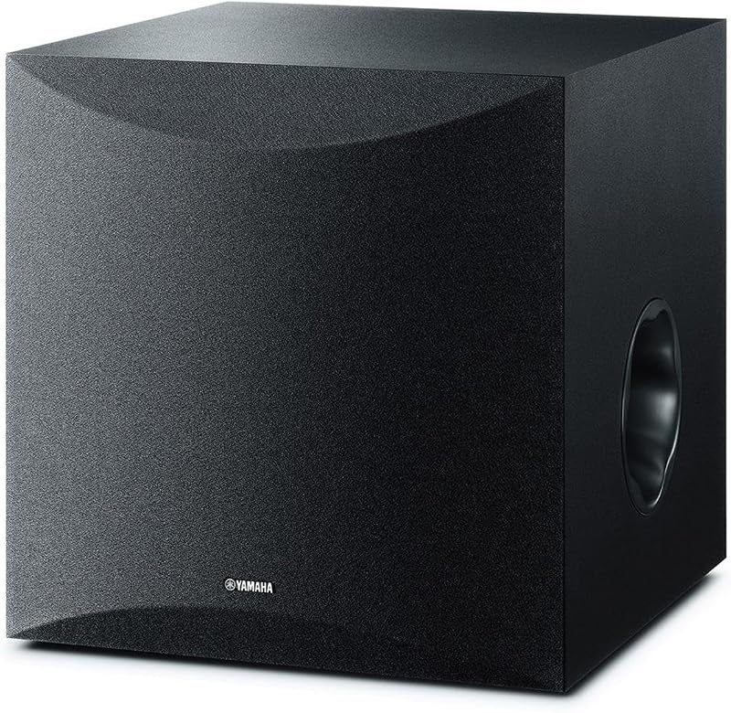 Yamaha Audio subwoofer autoamplificado de 10" y 100 W - Negro (NS-SW100BL) | subwoofer autoamplificado de 10 pulgadas y 100 W con puerto Twisted Flare y YST II avanzado para películas, música y cine en casa