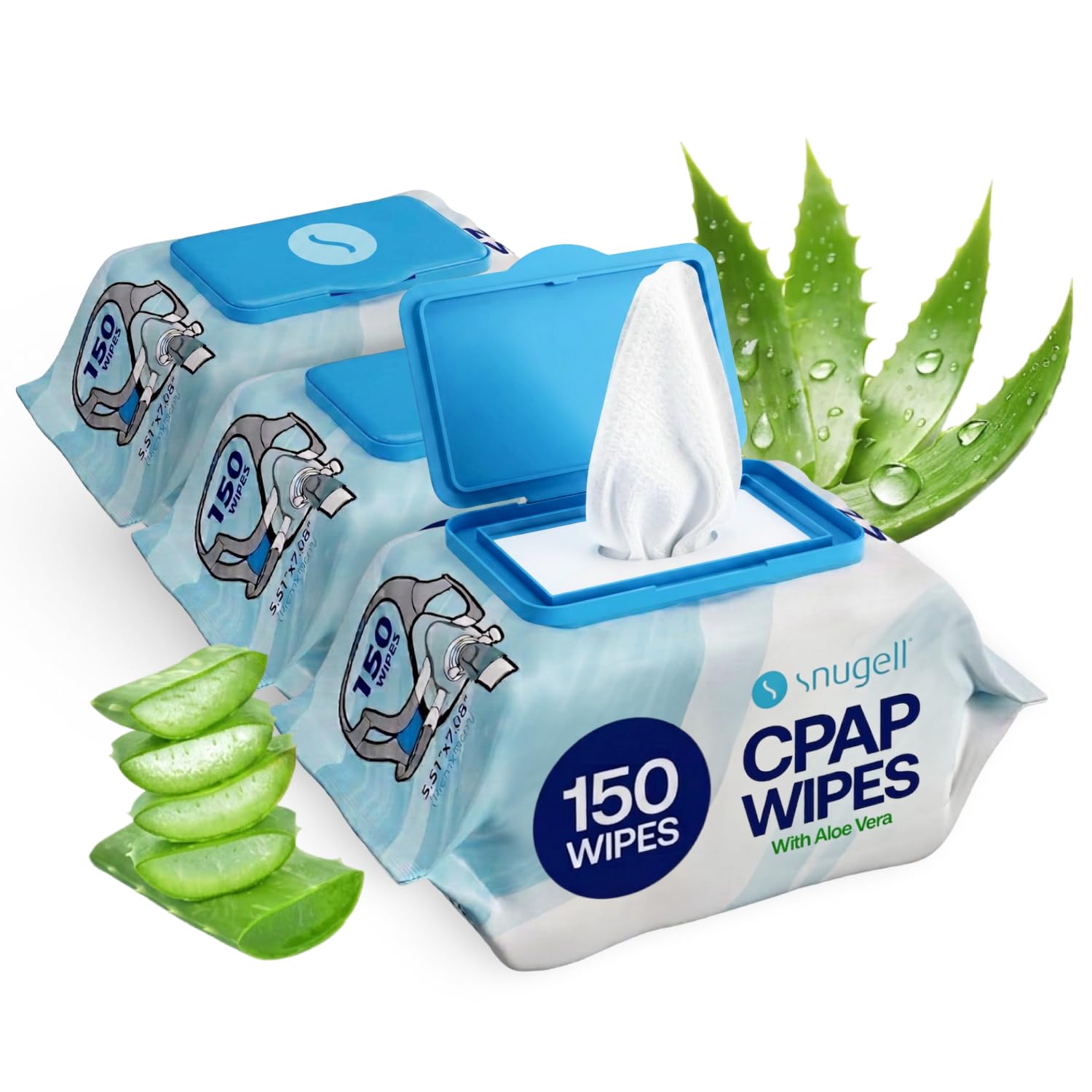Snugell CPAP Mask Wipes - 150 Count -12