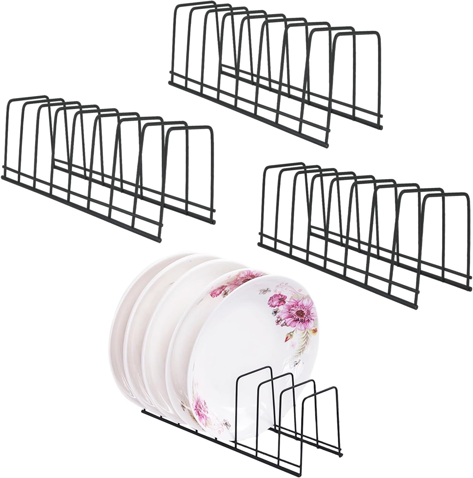 Amazon.com - Organize It All Vinyl Coated Kitchen Wire Lid Plate Rack ...
