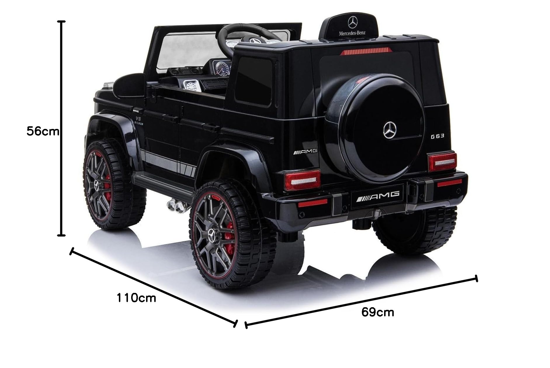 Mercedes G Classe 2026 Voiture Électrique Enfants 3-5 Ans Batterie Lithium Télécommande 2,4 GHz MP3 USB Bluetooth Suspension Avant Arrière