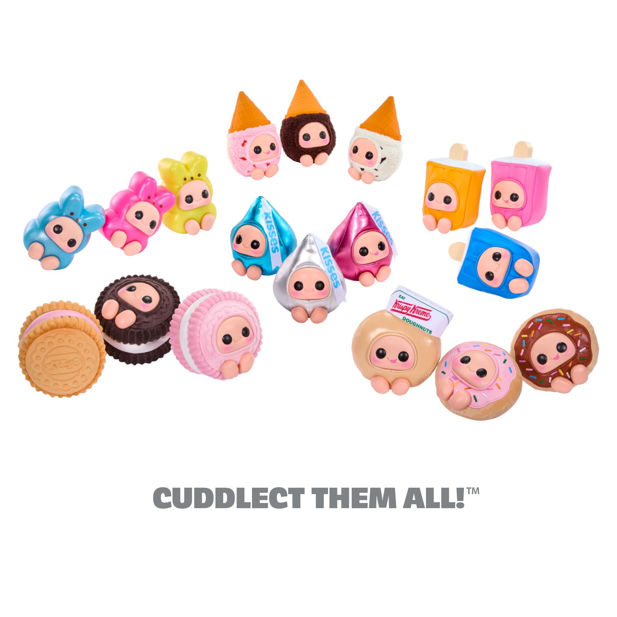 Hyojo Krispy Kreme Doughnuts Series, Blind Box Collectible Plush, Limited Edition Toy Gift for All Ages, 3 to Collect, Chocolate & Strawberry Iced, and Original Glazed with a Signature Hat - 4