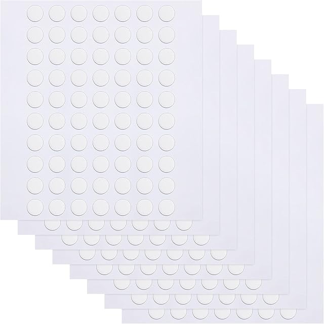 560 Pcs Double Sided Sticky Removable Dots Stickers Round Putty Clear Sticky Tack No Trace Super Sticky Putty Waterproof Small Stickers for Festival Decoration (6mm, 560)
