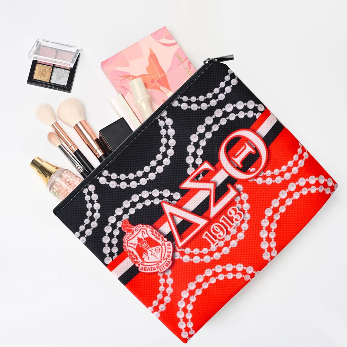 Sorority Gifts for Women DST Make Up Bag 1913 Sigma Theta Paraphernal Gifts for Girls Delta Cosmetic Bag Gift, Style 1 - Image 2