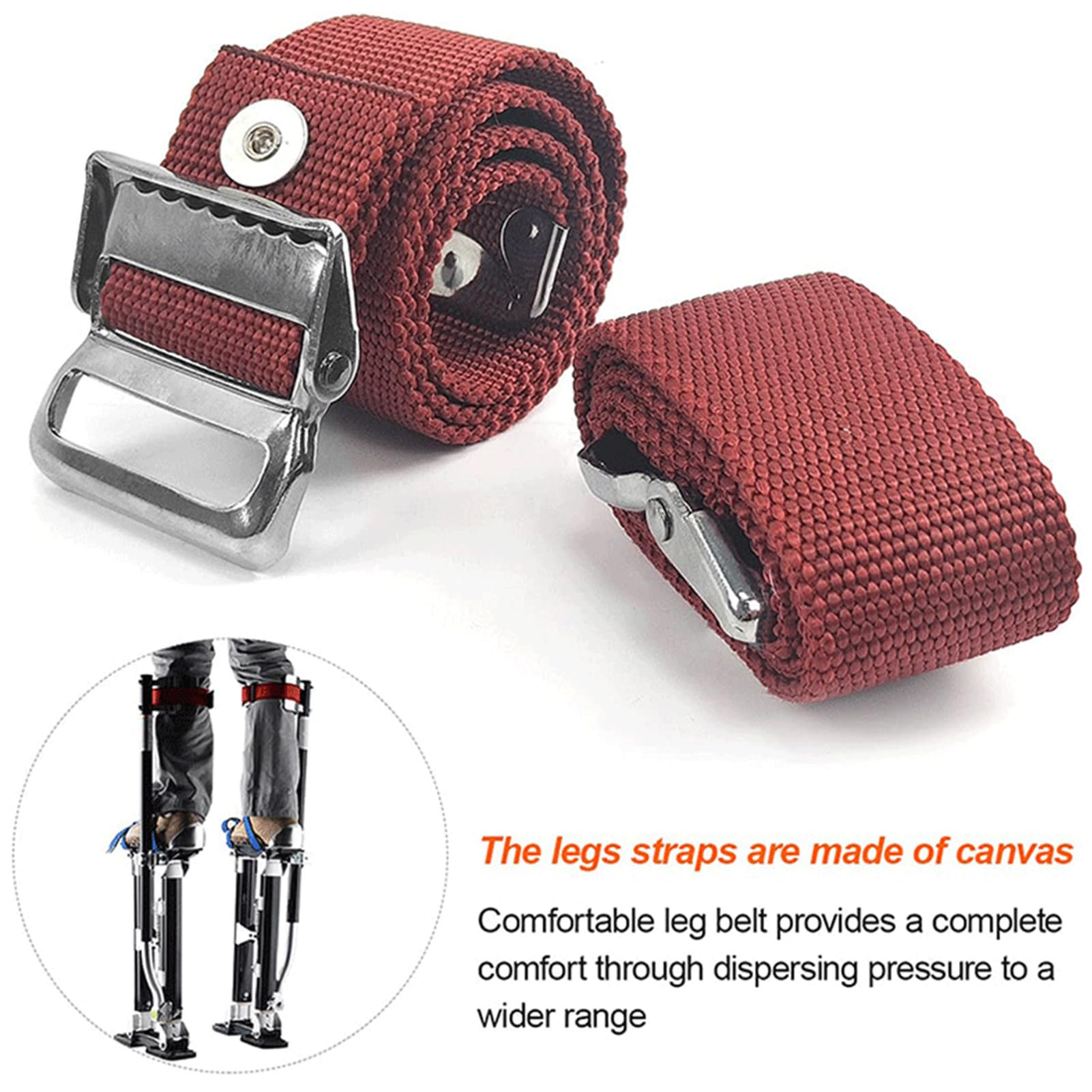 Sangles de Jambe pour échasses pour cloisons sèches, Bande de Jambe pour échasses - 2 pièces de Rechange réglables pour échasses de cloison sèche - Bande de Jambe pour échasses Polyvalente