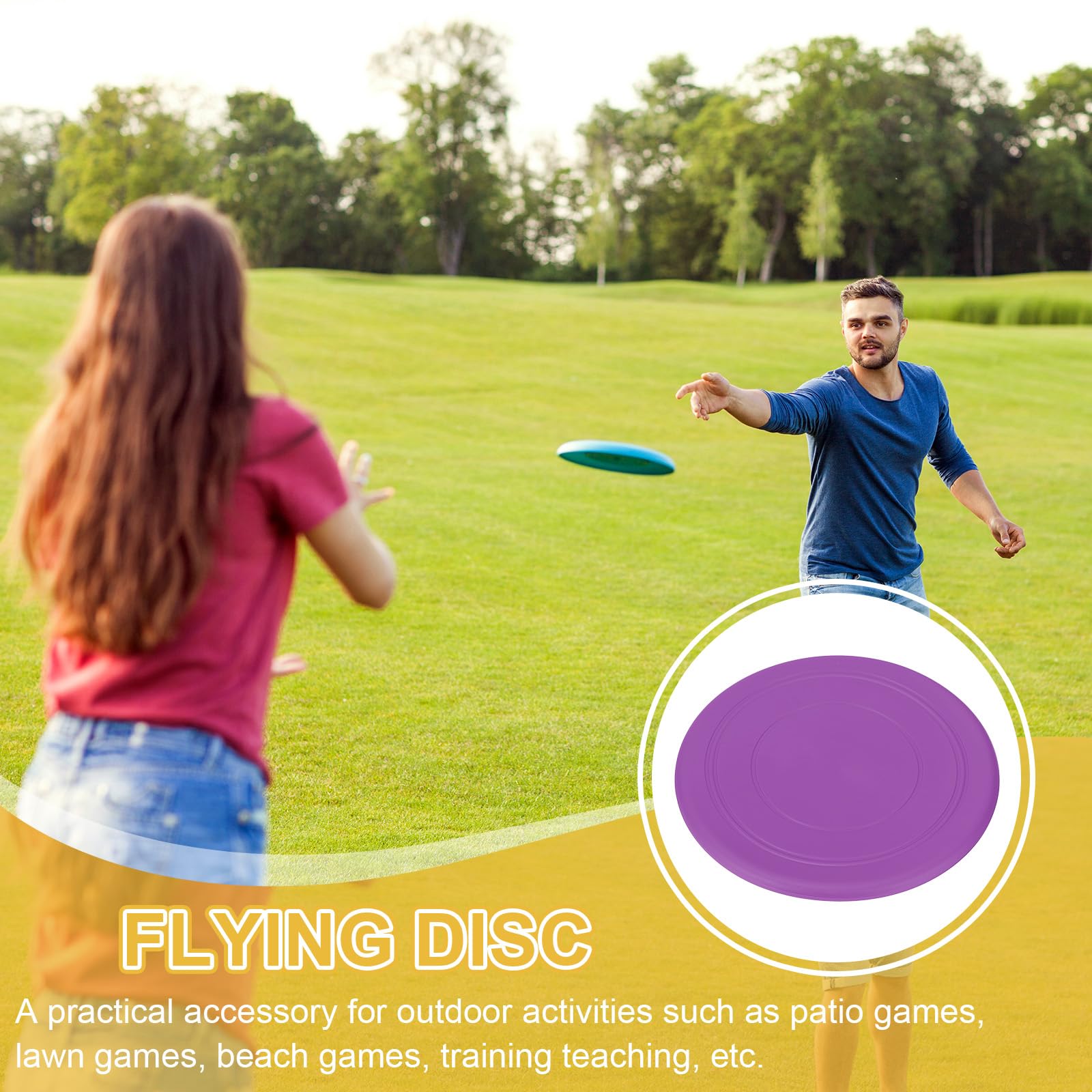 PATIKIL Disque volant en silicone souple coloré pour sports de plein air entraînement jeux de pelouse