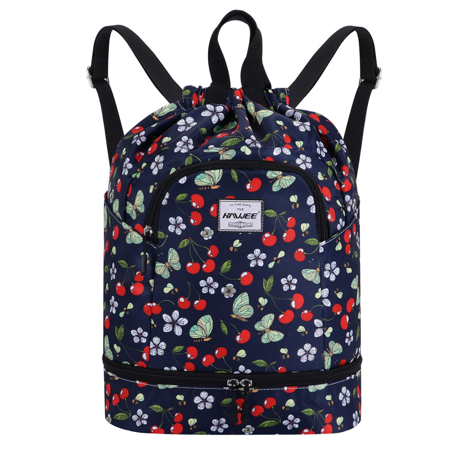 Impermeable Casual Mochila con Cordón Grande Deporte Bolso de Gimnasia Mochila de Cuerda Unisex para Mujer Hombre Vida Cotidiana Aire Libre Yoga Escuela Nadar Playa — view 9