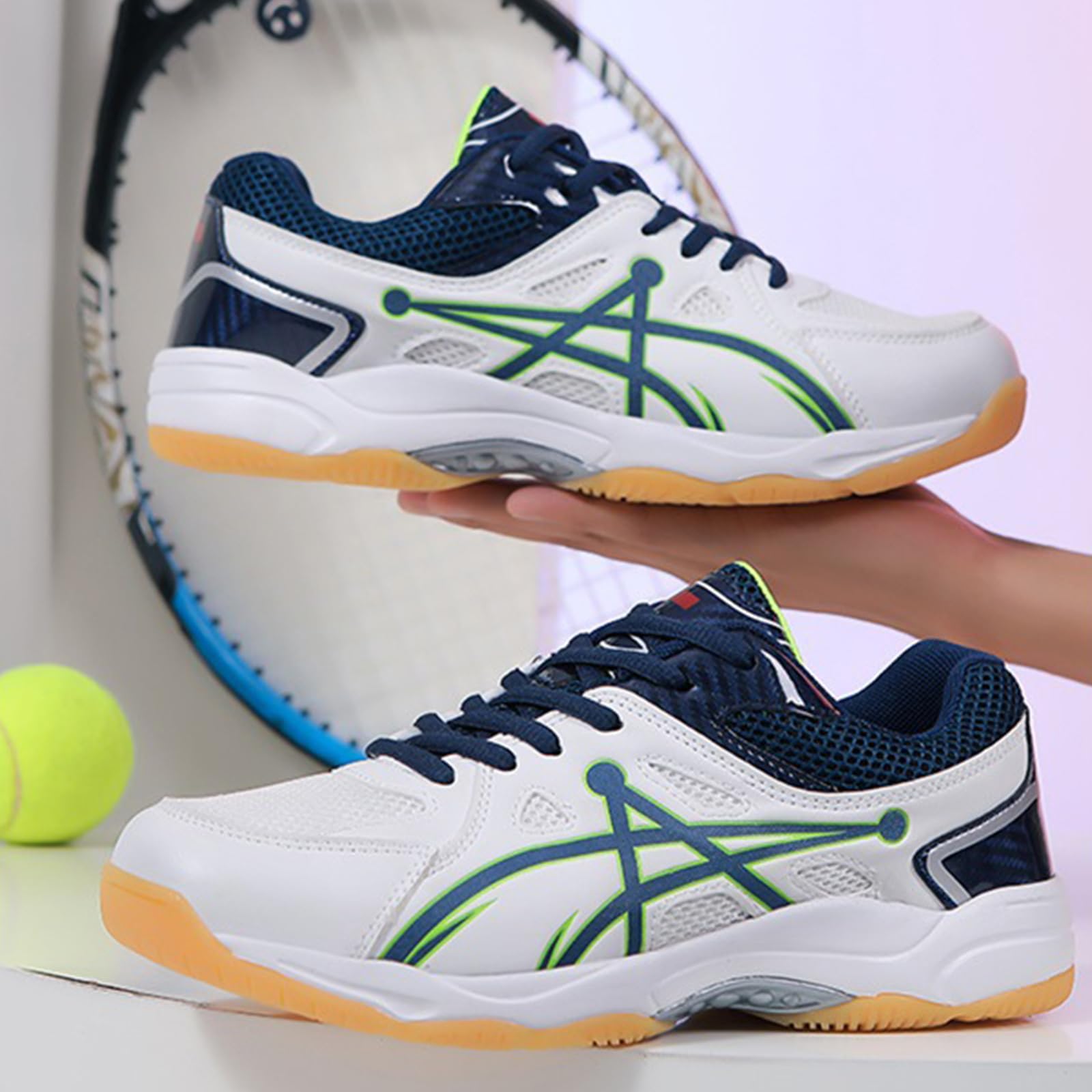 SDEQA Hommes Chaussures De Badminton Chaussures Ping Pong Sports D'intérieur D'extérieur Chaussures pour Concours De Formation pour Étudiants