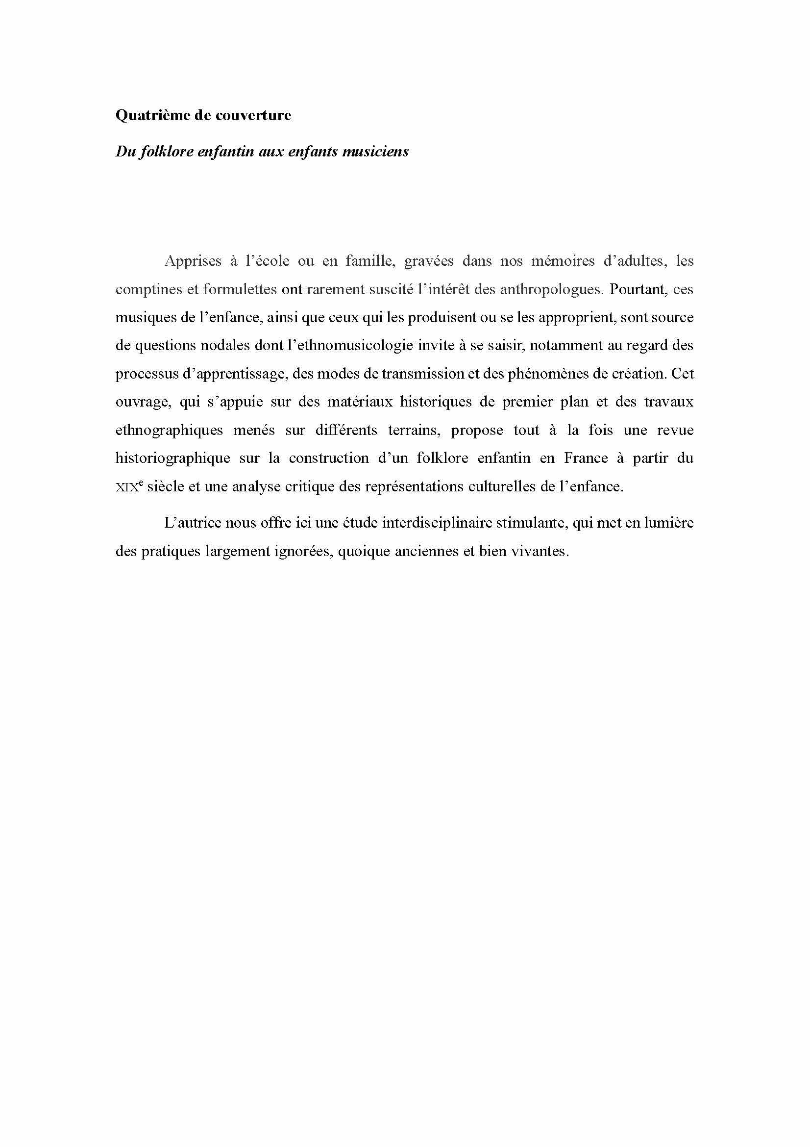 Du folklore enfantin aux enfants musiciens