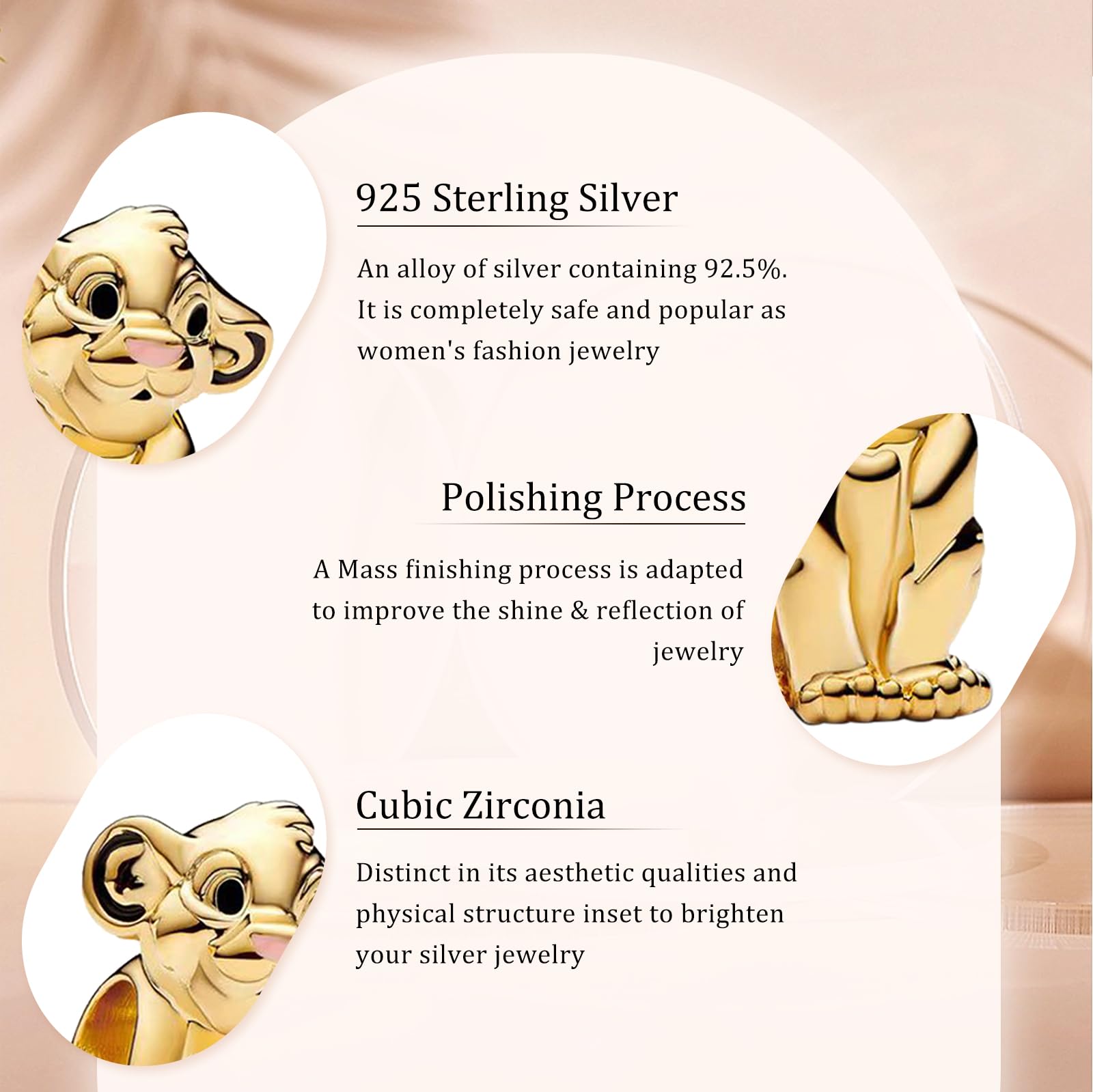 HAEPIAR S925 Sterling Silver Charm per Bracciale Collana Charm Dangle Magic Deer Regali per donne