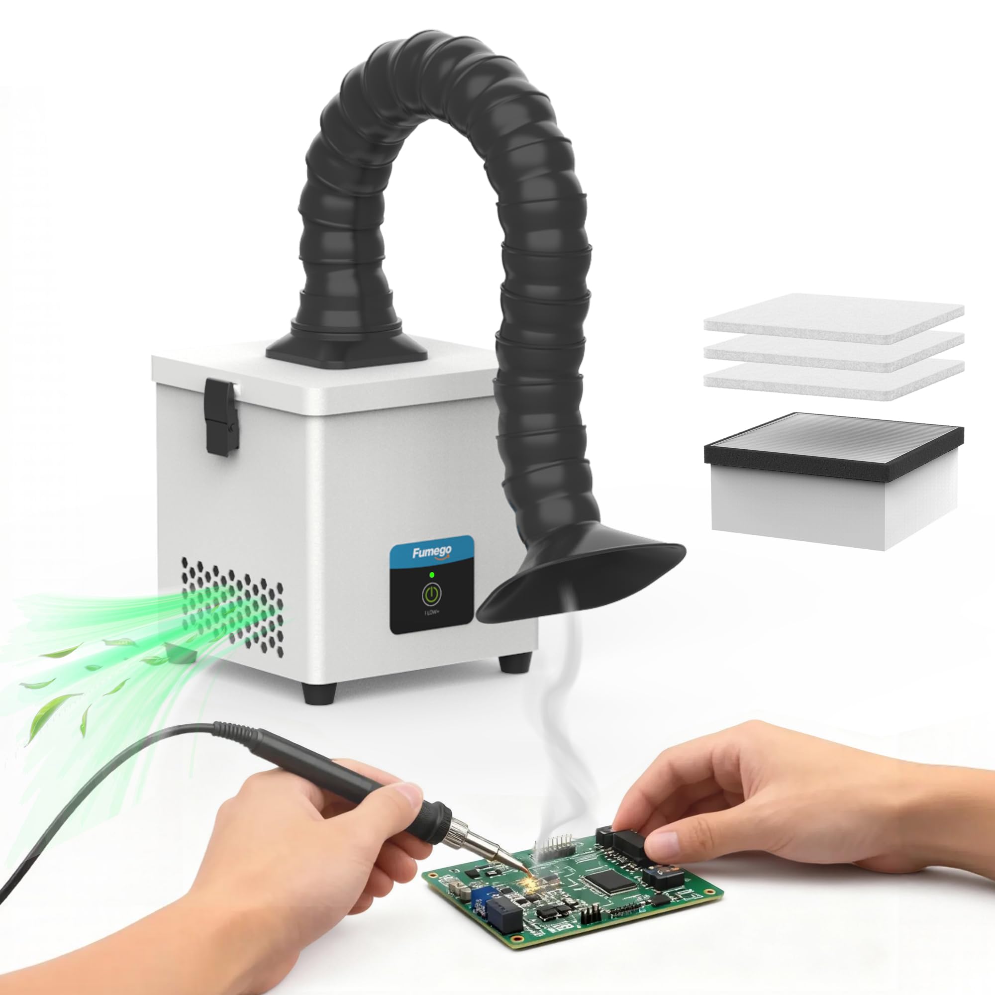 FUMEGO DX50 Soldering Fume Extractor - Powerful & Quiet -1