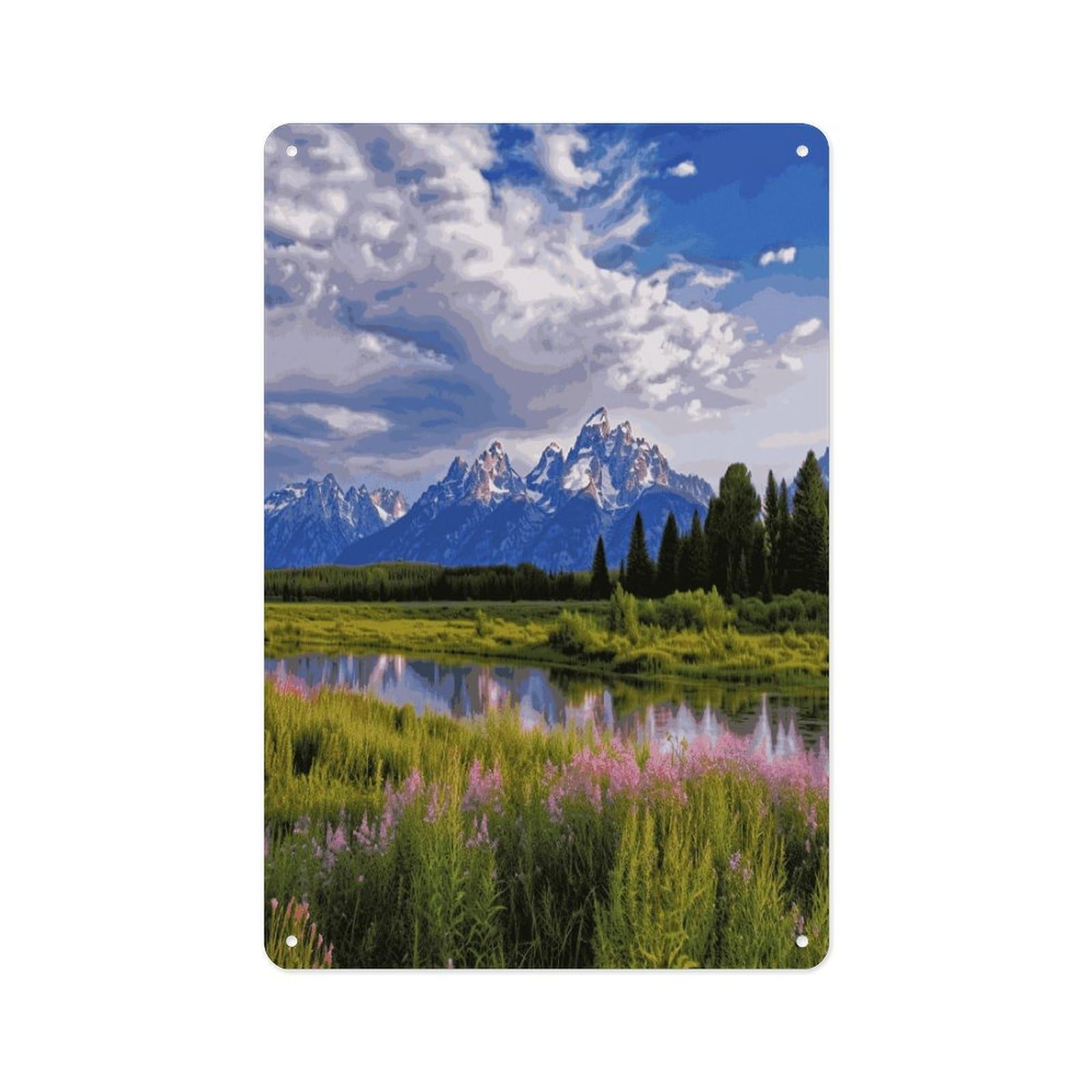 Fekiloot Style Grand Teton National Park Wall Decor Metal Signs Tin Signs Poster