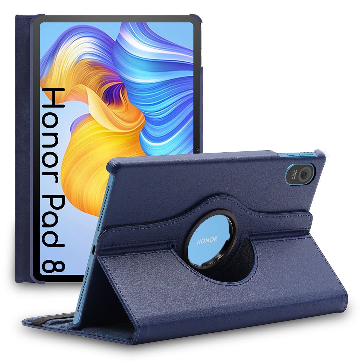 EbestStar Cover Per Honor Pad 9 (2024) - Custodia In Pelle PU Con Rotazione 360°, Blu Scuro - 2