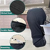 Vista 5 de FLYMEI Cubierta de motor fuera de borda para motor de 0 a 5 HP, cubierta de motor de barco completa, impermeable, 600D, tela Oxford resistente