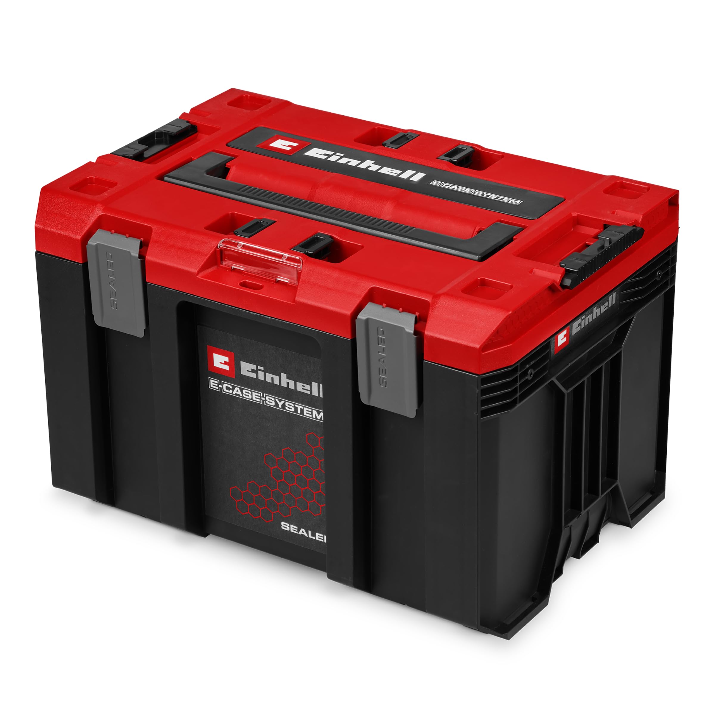 Einhell E-Case M SEALED (sistema E-Case, resistente alla polvere e ai getti d'acqua, compatibile con le E-Cases Half Size, 44 x 33 x 29 cm, carico utile max. 90 kg, maniglia per il trasporto)