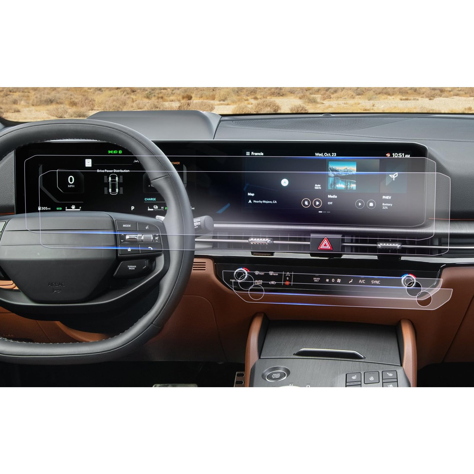 GAFAT [Lot de 4] Compatible avec Facelift Kia Sportage NQ5 2026 2027 12,3" Navigation + Climatisation Film de Protection d'Écran, Sportage 2026 Nano Film Touchscreen, 6H Anti-Rayures