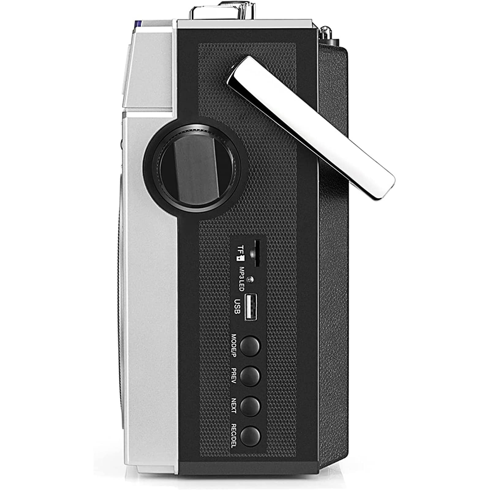 Boombox - Lettore audio con radio AM/FM, streaming wireless, slot USB e micro SD, ingresso AUX, jack per cuffie, converte cassette in USB