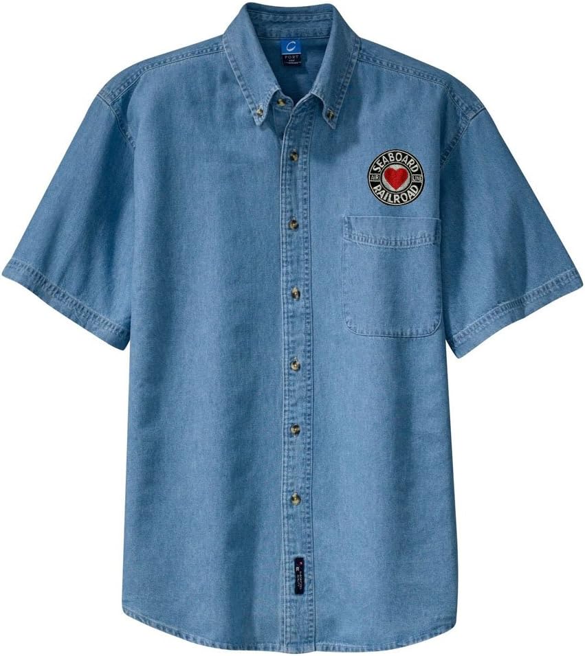Daylight Sales Seaboard Air Line Railroad Short Sleeve Embroidered Denim [den116SS]
