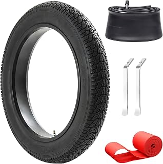 20x4 E-Bike Fat Tire, Puncture Protection, High Grip All-Terrain Tires with Tubes, Tire Levers & Liners for MTB/E-Bike/Tricycle/Folding Bikes, Tread Design, for Snow/Sand/Off-Road/Street