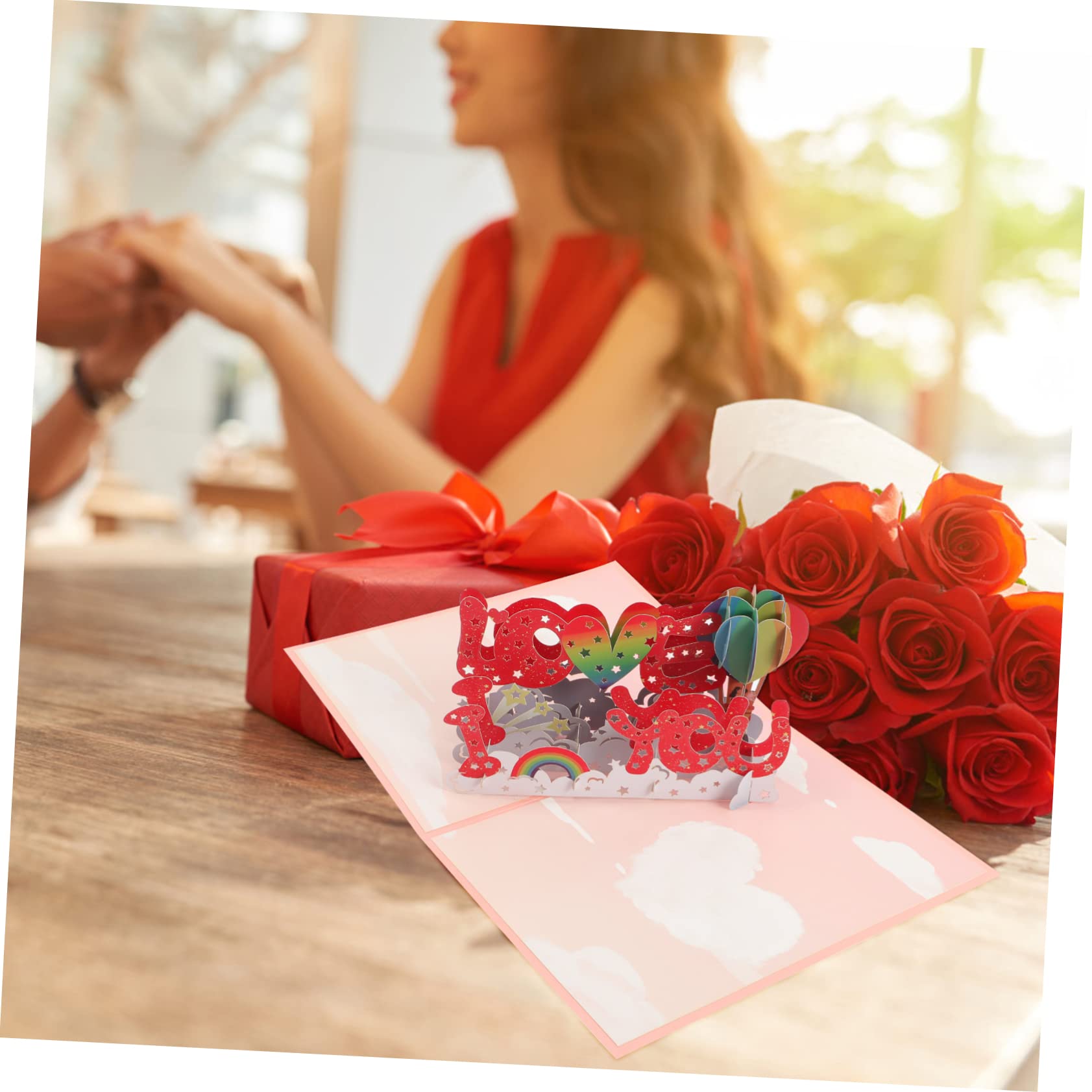 Operitacx 5sätze Grußkarten Für Valentinstag Hochzeitstag Muttertag Kreative Papierkarten Mit Love You Design Für Besondere Anlässe Langlebig Und Ansprechend