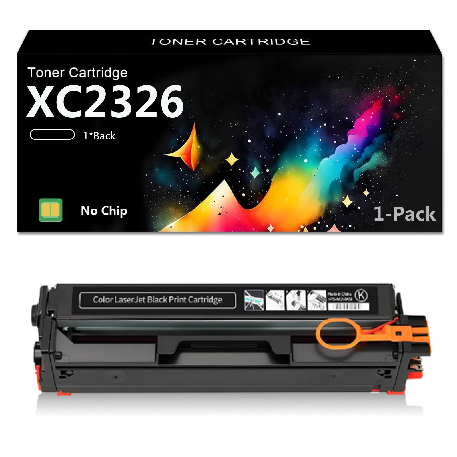 XC2326 BK/C/M/Y Cartuccia Toner per Lexmark XC2326 C2326 Stampante Cartucce Toner Compatibili 24B7498 24B7495 24B7496 24B7497 Sostituzione Senza Chip Alta Resa, 6000 Pagine,Black