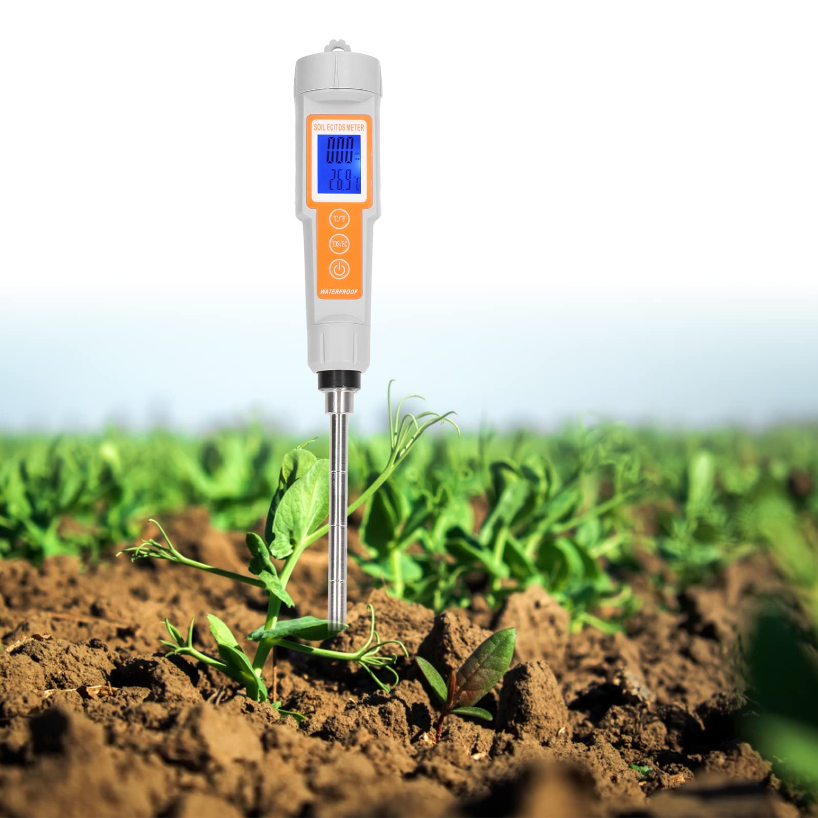 Smart -soun EC Messer Temperatore Temperatore Strumento di Visualizzazione TDS Guidato Piantagioni di Giardinaggio