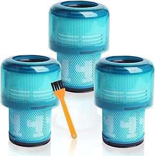 Walntec 3-Pack Blue Replacement Filters for Dyson V15 Detect, V15 Detect+, V11 Torque Drive, V11 Animal, and SV14 Cordless Stick Vacuum Cleaner