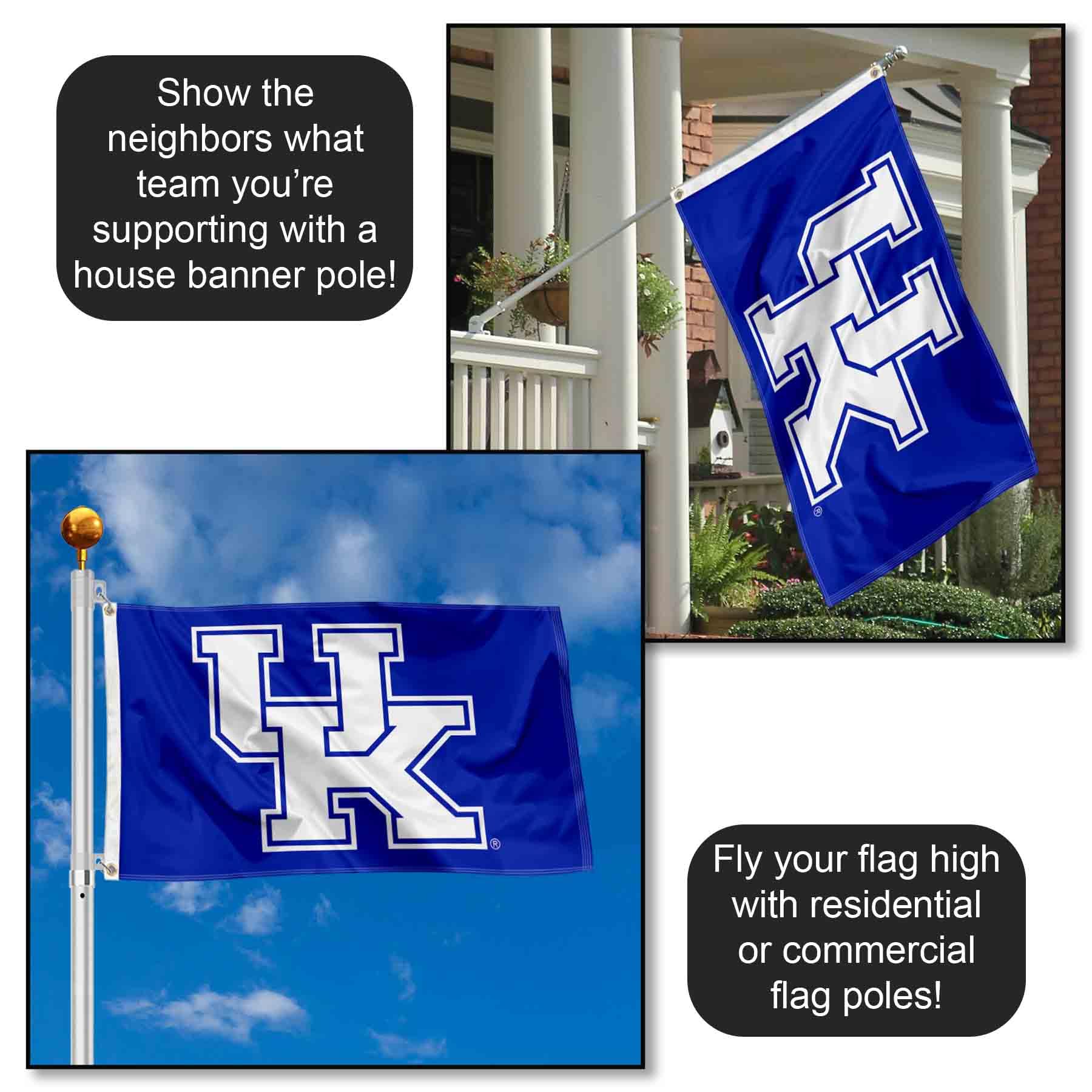 Kentucky Wildcats Wordmark Garden Flag - Officially Licensed 13x18 Inch UK Decor - View #2