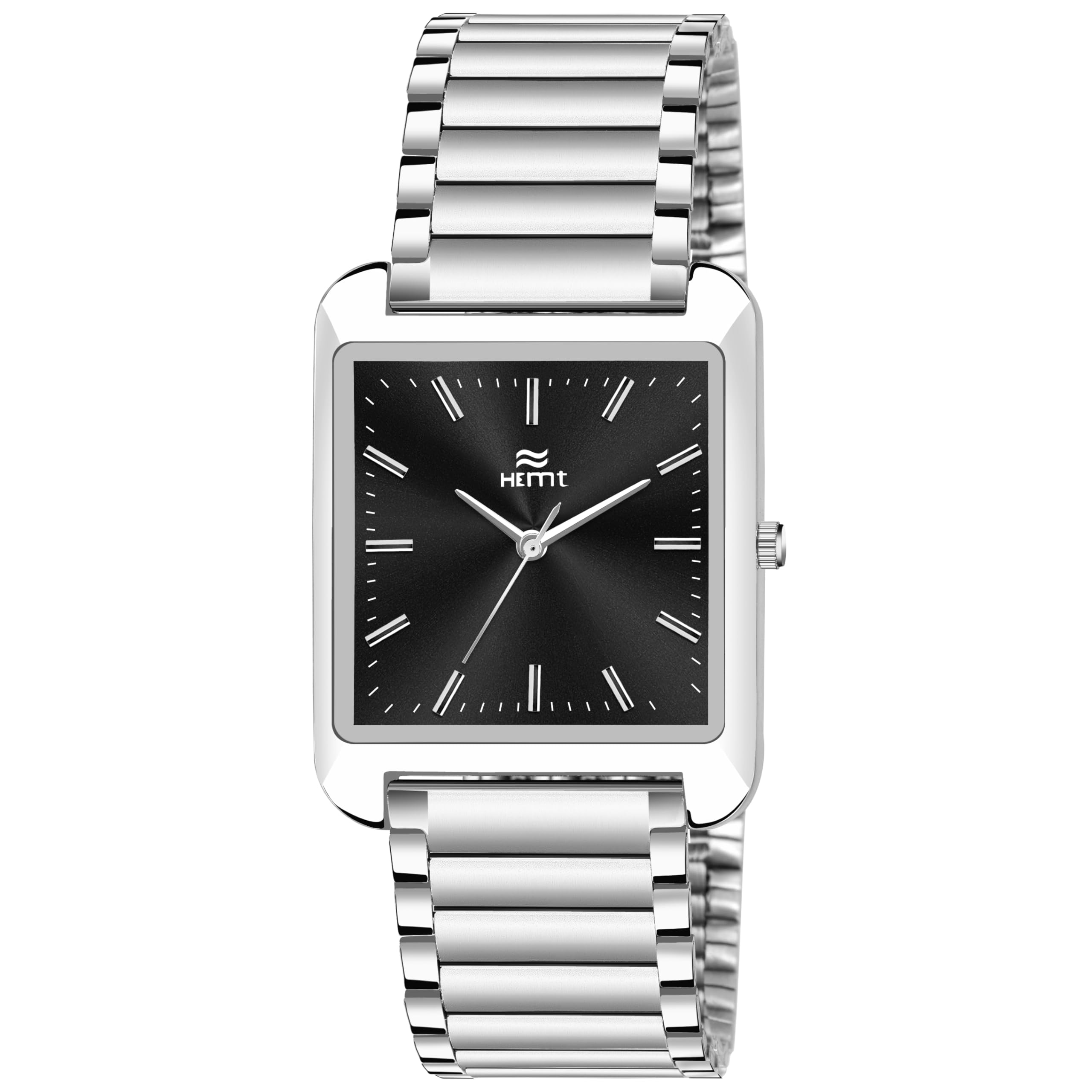 HEMT Square Analogue Watch with Stainless Steel Band (Silver) (B0D4Q2Y6GY) Amazon Price History, Amazon Price Tracker